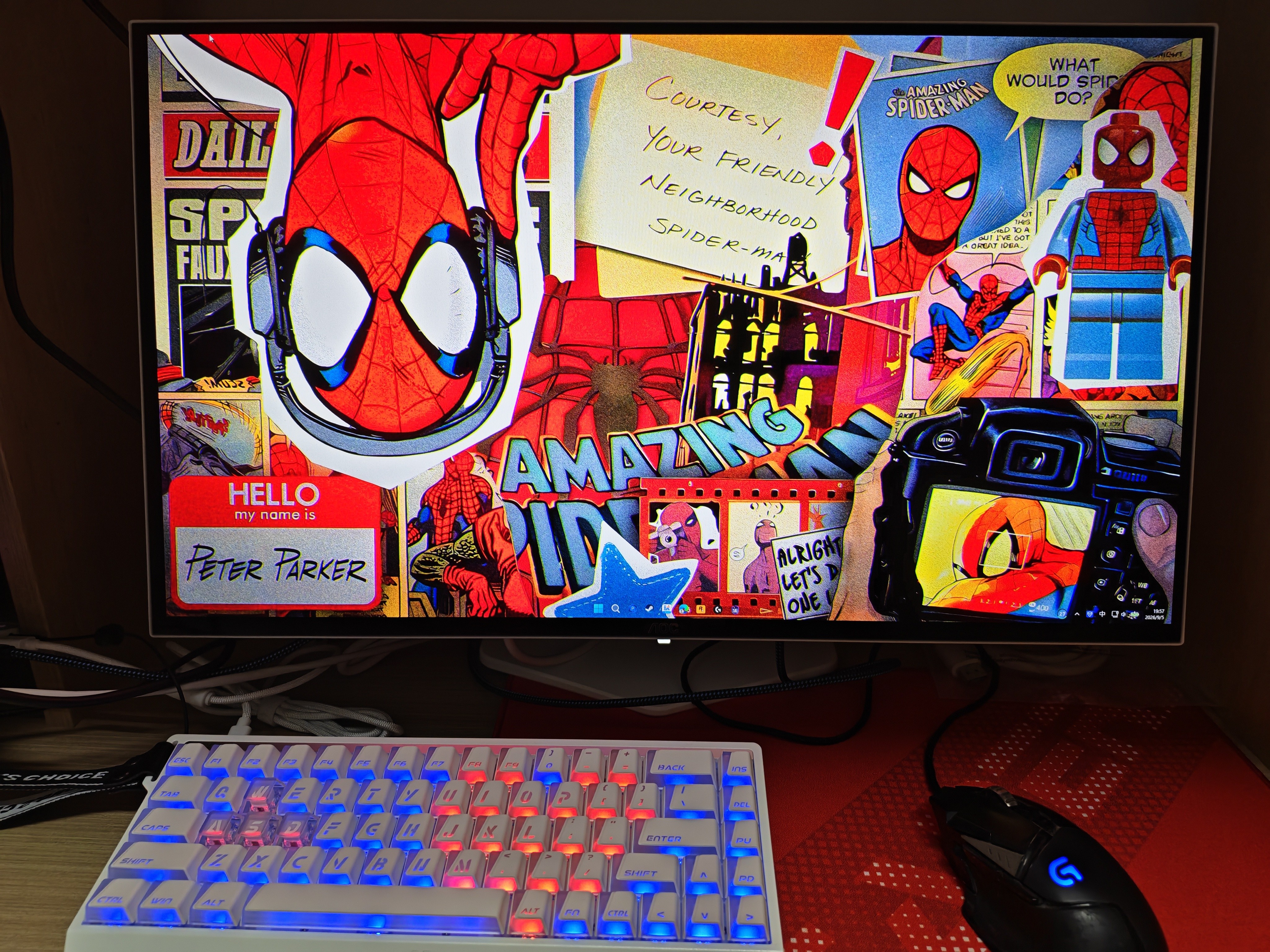 AOC 26.5英寸电竞游戏FPS显示器 2K360Hz QD-OLED 原生10bit 0.03ms HDR硬件低蓝光 电脑游戏防烧屏幕 【WOLED】2K 280Hz Q27G4ZDP/WS 实拍图