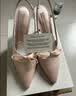 CHARLES&KEITH缎面蝴蝶结尖头高跟凉鞋女生日礼物送女友CK1-60361556 Light Pink浅粉色 38 实拍图