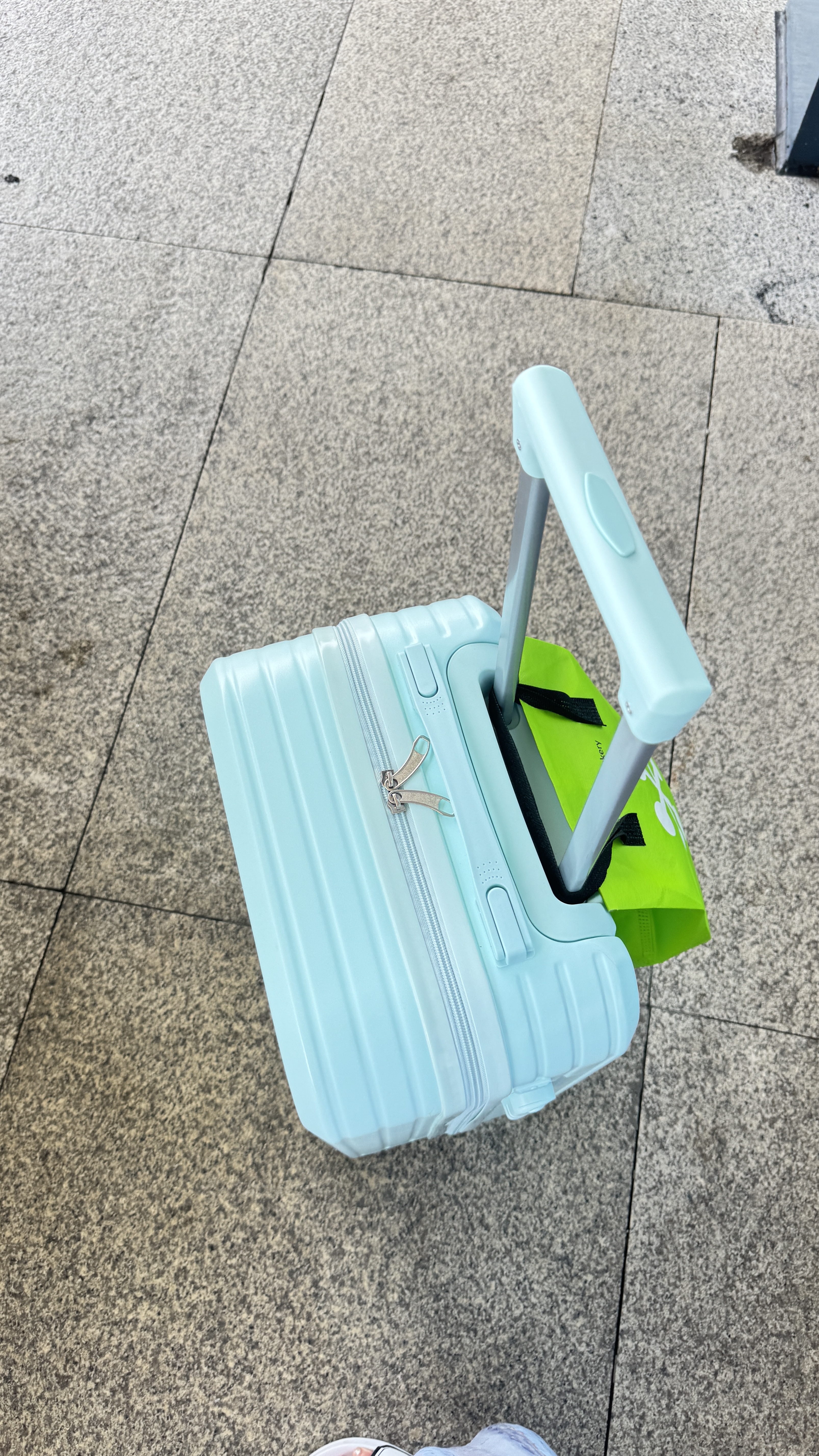 袋鼠（KANGAROO）多功能行李箱男女高颜值结实耐用学生旅行万向轮拉杆箱密码锁皮箱 薄荷绿【多功能加厚抗摔】 20英寸 【登机箱】 实拍图
