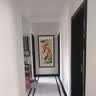 良木新中式九鱼图入户玄关装饰画正对门竖版走廊过道背景墙挂画壁画 F-九鲤送福图 50*100cm 田园柚木框-玻璃画 实拍图