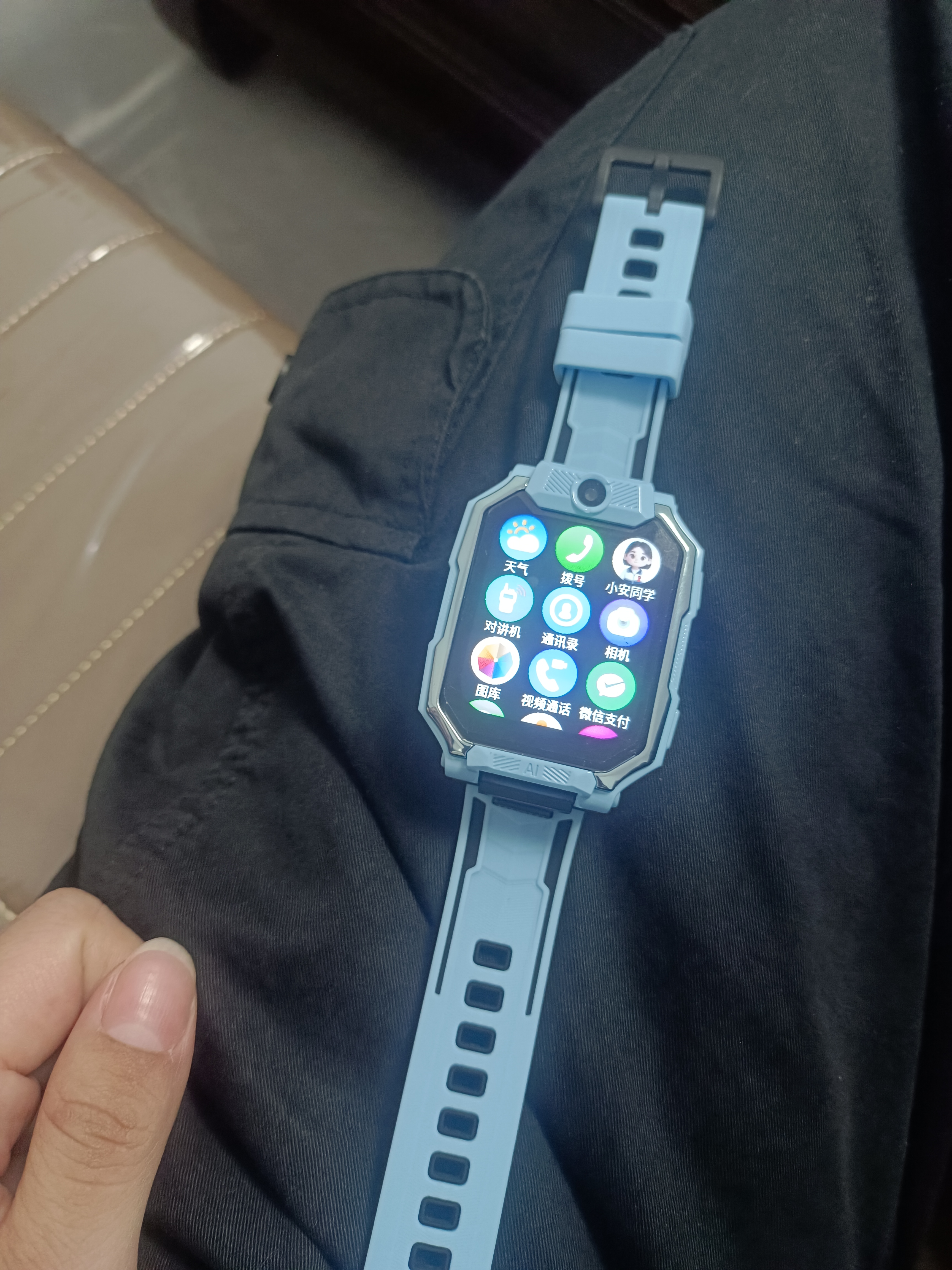 好记星【双摄360度翻盖旋转】儿童电话手表4G5G卡全网通小学生初高中生可防水精准定位视频运动智能手表 实拍图