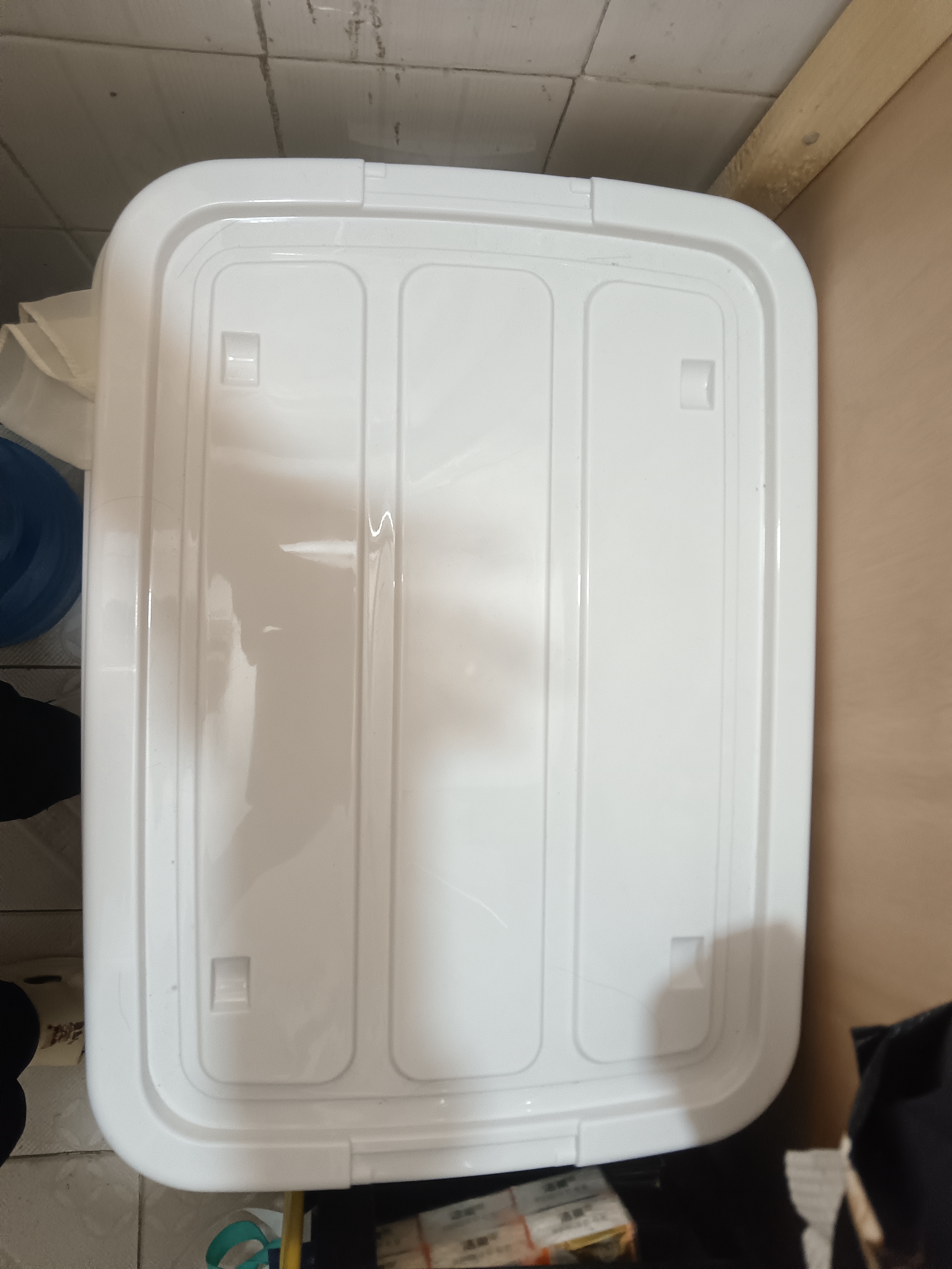 箱居塑料收纳箱大号衣物整理箱搬家箱储物箱带轮特大号玩具被子打包箱 立柱箱120#【53*38*31】2只装 实拍图