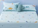 水星儿童床笠a类母婴纯棉抗菌床罩隔脏防尘防滑被单可水洗180×200cm 实拍图