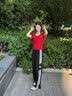 卡帕（Kappa）背靠背运动裤女士2026新款休闲条纹阔腿针织直筒裤子男K0F32AK05D 黑色-990 春夏款 M 实拍图