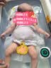 十月结晶婴儿洗澡盆新生儿大号可折叠宝宝无线数显浴盆+浴架雾霾蓝 实拍图