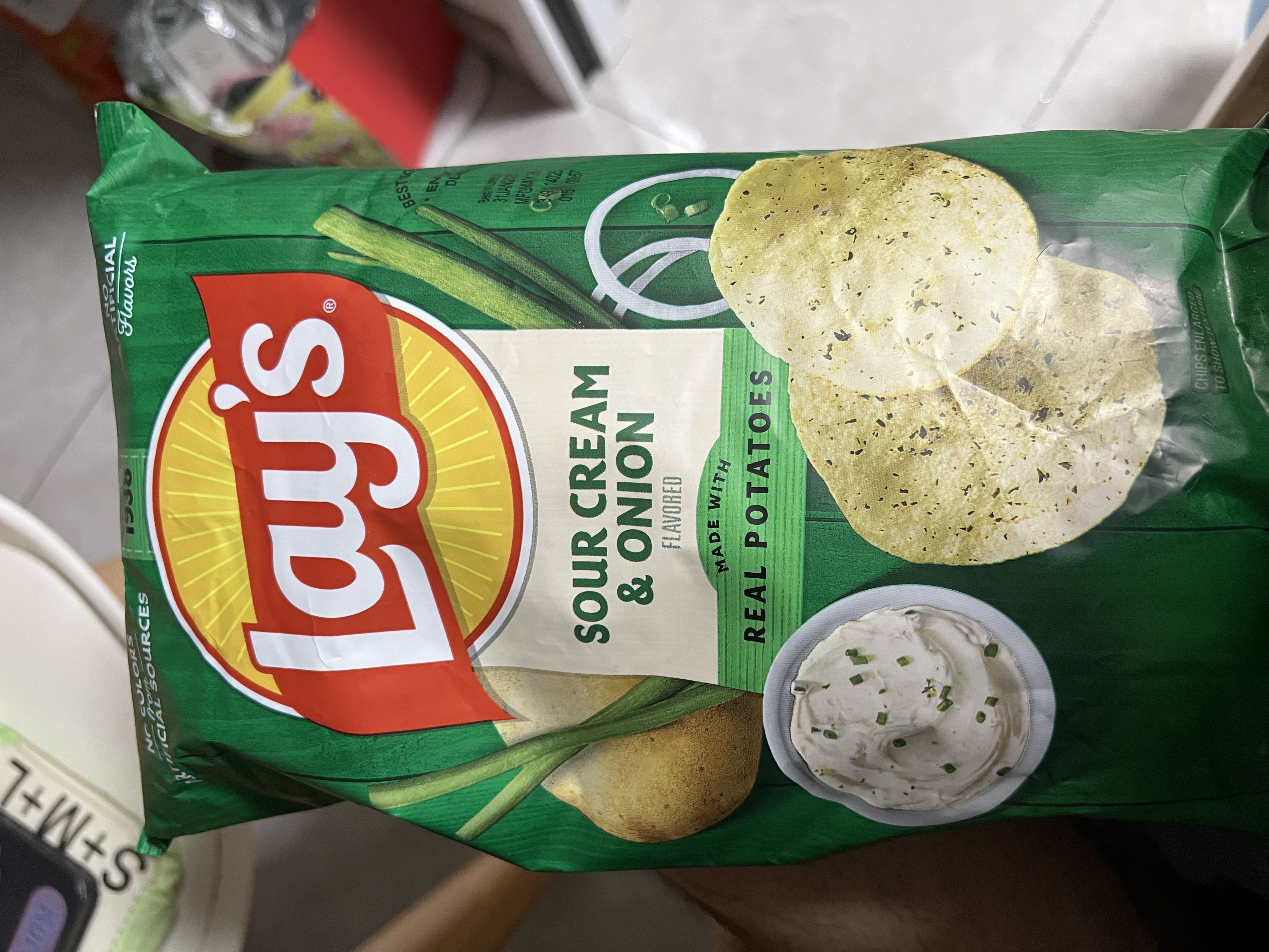 乐事（Lay's）薯片酸奶油洋葱味184.2g美国进口 休闲零食膨化食品 实拍图