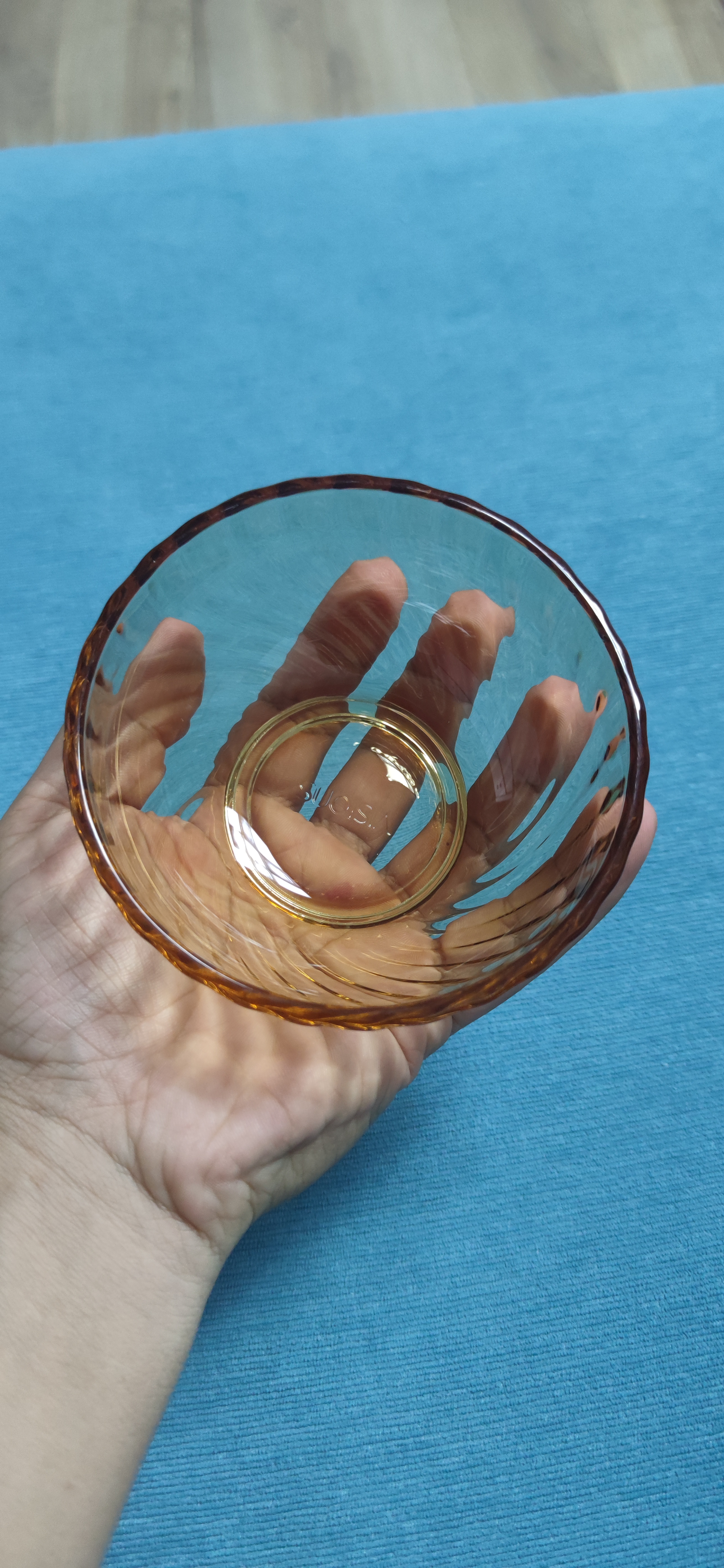 康宁（VISIONS）餐具26新品炫纹流光琥珀色4.5寸小碗2件套家用耐高温食品级玻璃碗 实拍图