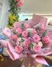 馨仪教师节鲜花速递玫瑰向日葵康乃馨花束送女友老婆生日礼物同城配送 11朵粉玫瑰混搭花束 实拍图