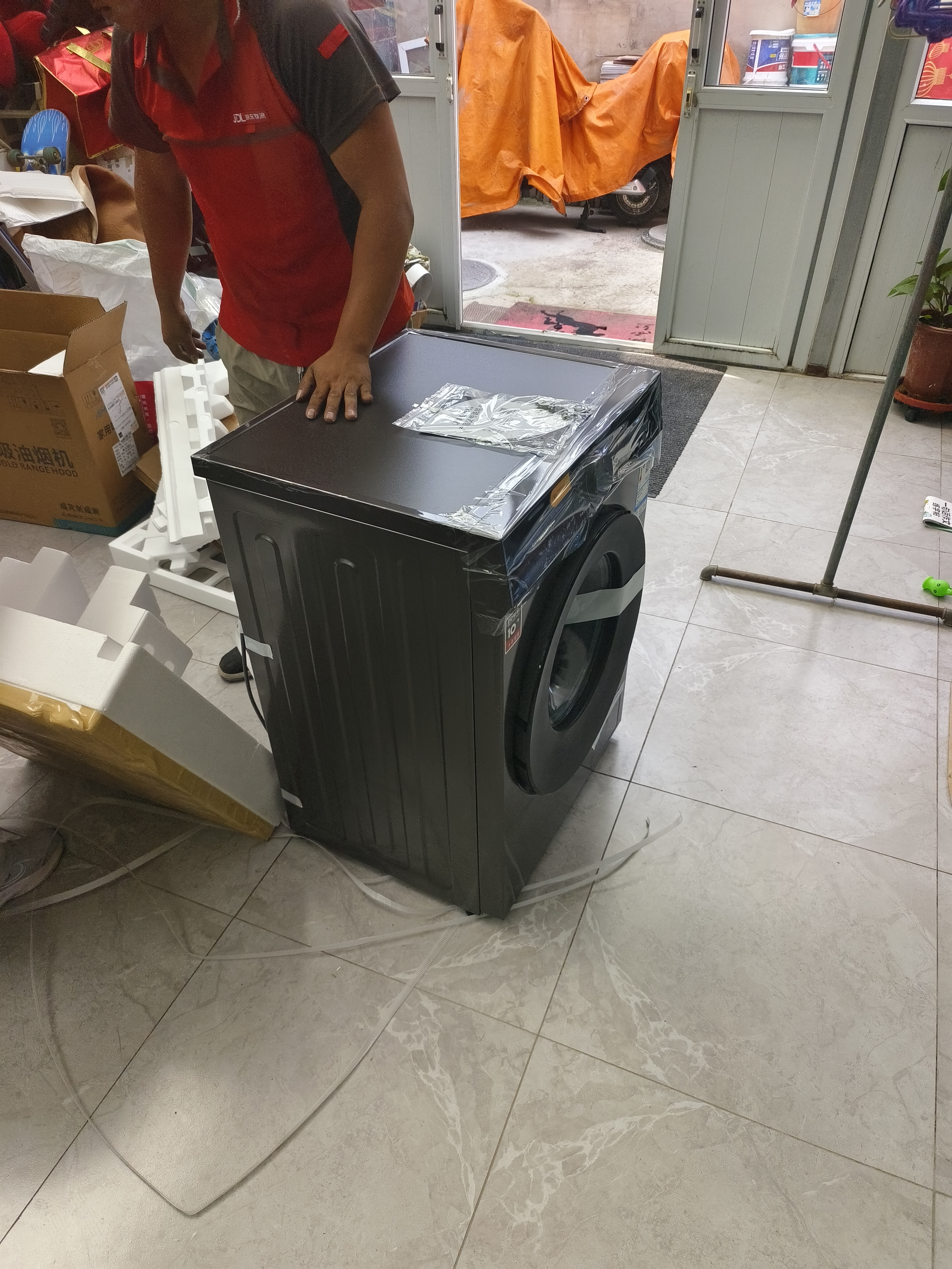 创维滚筒洗衣机全自动家用 10KG 京东自营 出租房宿舍一级能效 补贴家电XQG100-BR3HD_钛金灰 实拍图