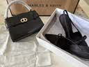 CHARLES&KEITH缎面蝴蝶结尖头高跟凉鞋女生日礼物送女友CK1-60361556 BLACK TEXTURED黑色纹理 37 实拍图