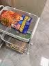甄严选推车置物架落地多层收纳架宿舍移动零食架厨房架子家用带轮储物架 【加厚碳钢】三层白色送滑轮 实拍图