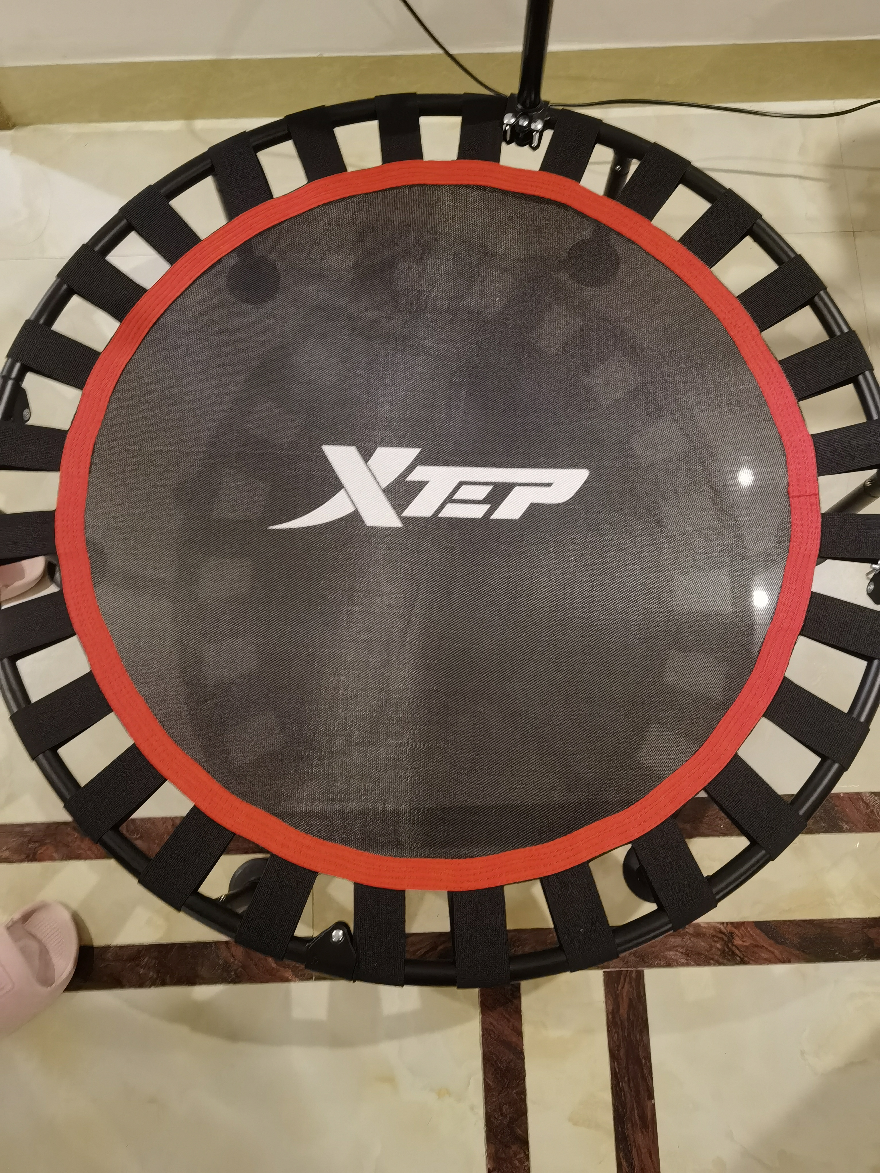 特步（XTEP）蹦蹦床家用折叠儿童成人家庭健身扶手跳床宝宝弹跳训练运动室内 实拍图
