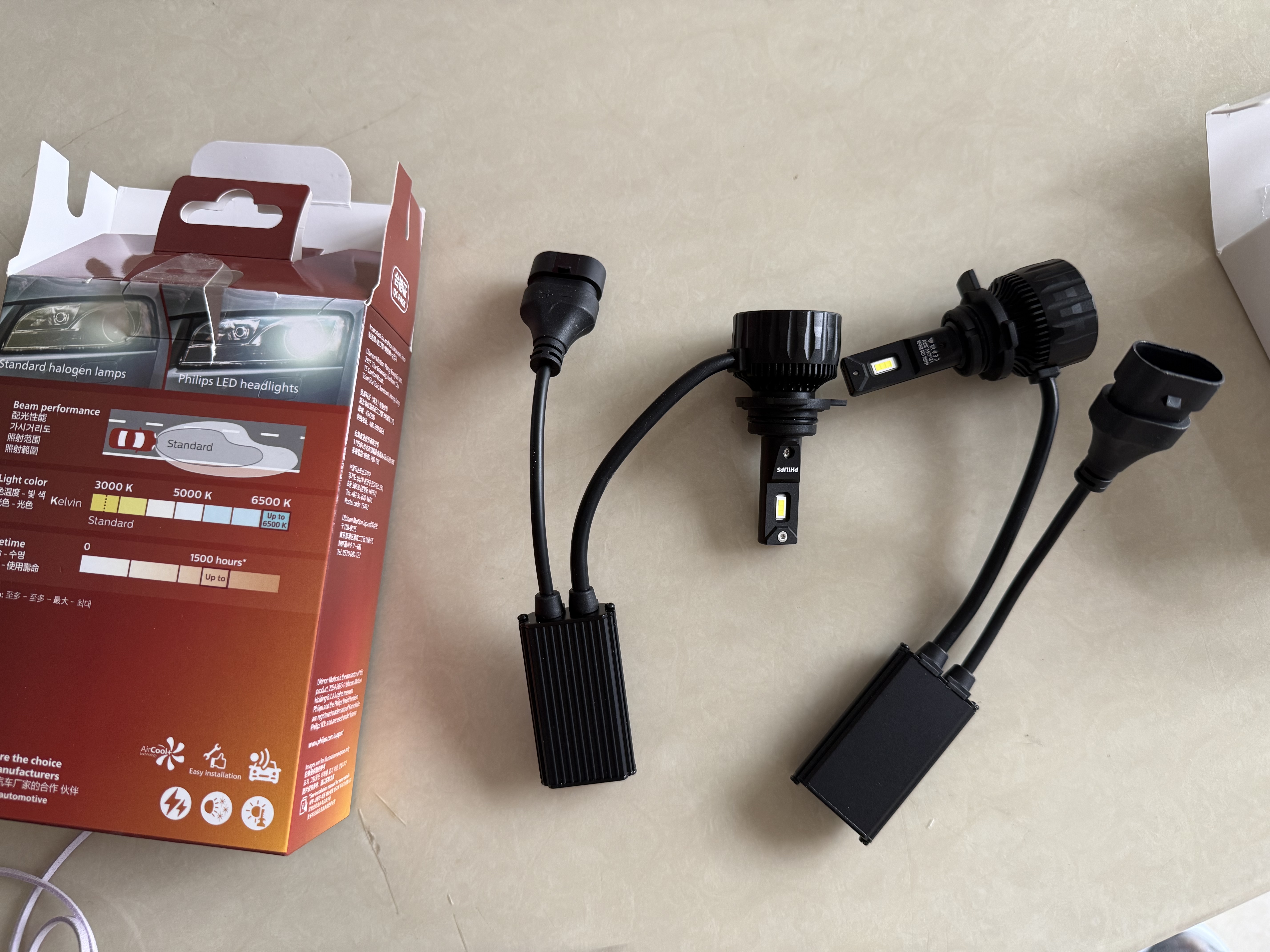 飞利浦（PHILIPS）led汽车大灯 HIR2灯泡 远光近光远近一体 极昼高亮光 卡罗拉锐放 实拍图