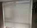 美尔耐 S片铝合金百叶窗帘免打孔遮阳光办公室卧室卫生间浴室高档拉珠款 6024免打孔【S片】亮光米白 1平方米 实拍图