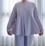 雅特茂月子服纯夏季产后棉孕妇睡衣款产妇待产喂奶哺乳家居服 秋冬款220g（送胸垫）柔雾浅紫9-1450 M 实拍图