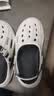森馬（senma）森马洞洞鞋男士夏季外穿包头凉鞋防滑沙滩凉拖 白黑 38-39 实拍图