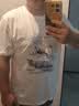 真维斯（Jeanswest）冰丝t恤男短袖夏季冰感运动速干衣服青年男士丝光棉宽松大码半袖 白色(大山雪露营) 2XL (185) (体重155-180斤) 实拍图