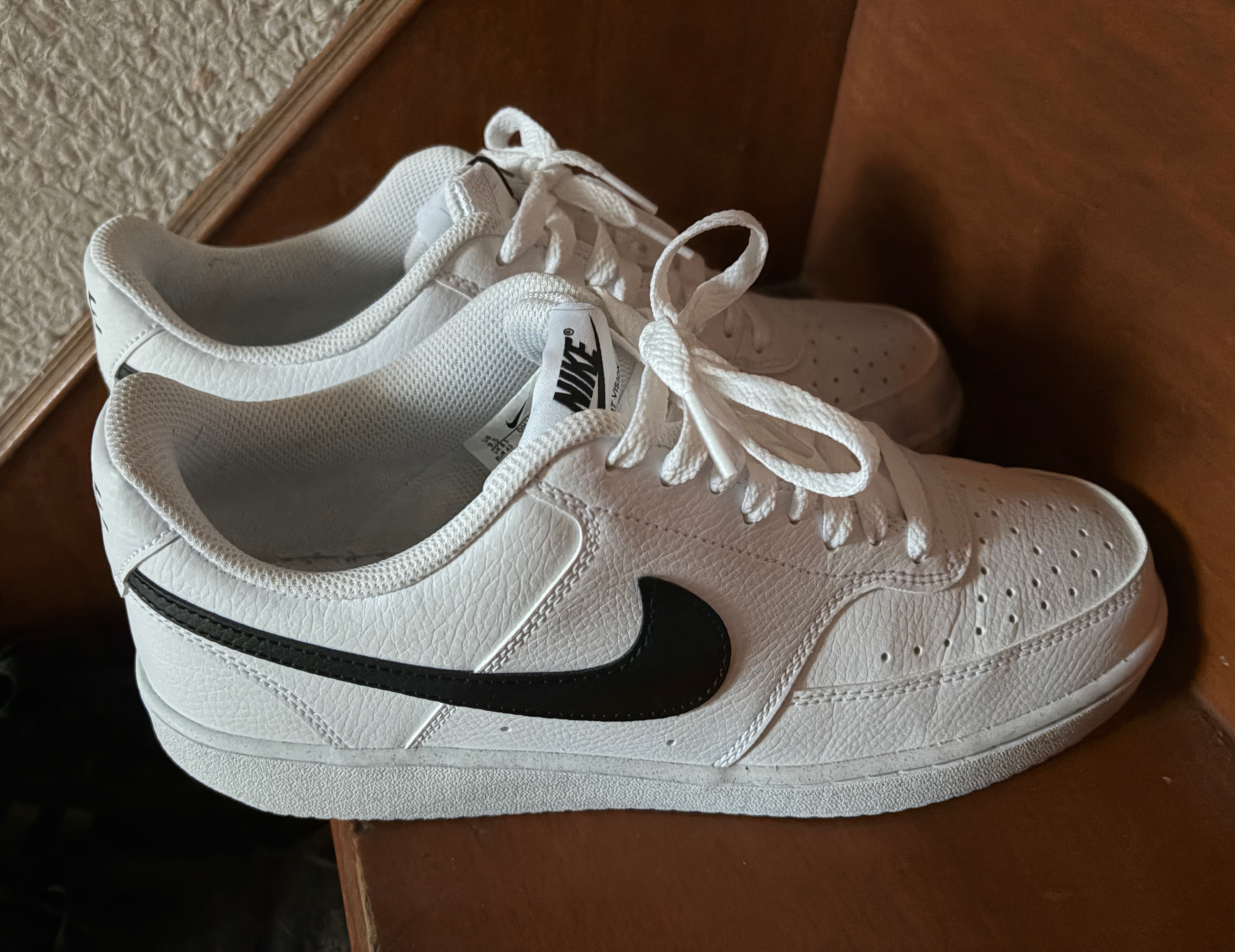 耐克NIKE男子运动休闲鞋COURT VISION运动鞋DH2987-101 白黑 43 实拍图