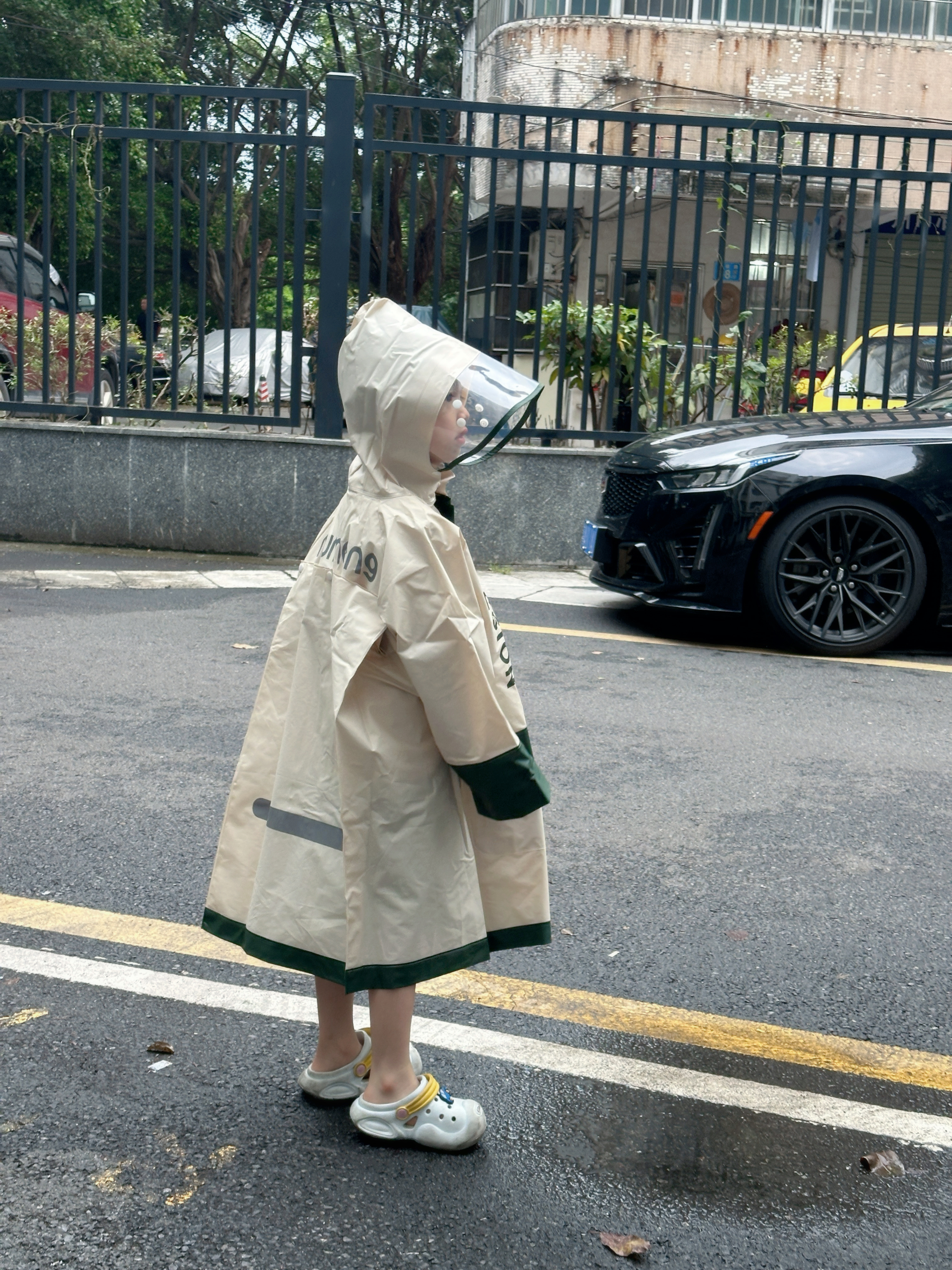 牧萌儿童雨衣男女童带书包位学生上学防水透气耐磨男女孩开学必备 实拍图