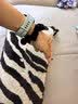 野兽派家居（tbh）熊猫提花斑马纹二合一抱枕毯子车载靠垫毛毯午睡毯办公室抱枕礼物 实拍图