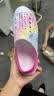 Skechers斯凯奇童鞋女童洞洞鞋沙滩鞋夏季一脚套印花透气儿童凉鞋308004L 【彩虹】浅粉色/LTPK 36 实拍图