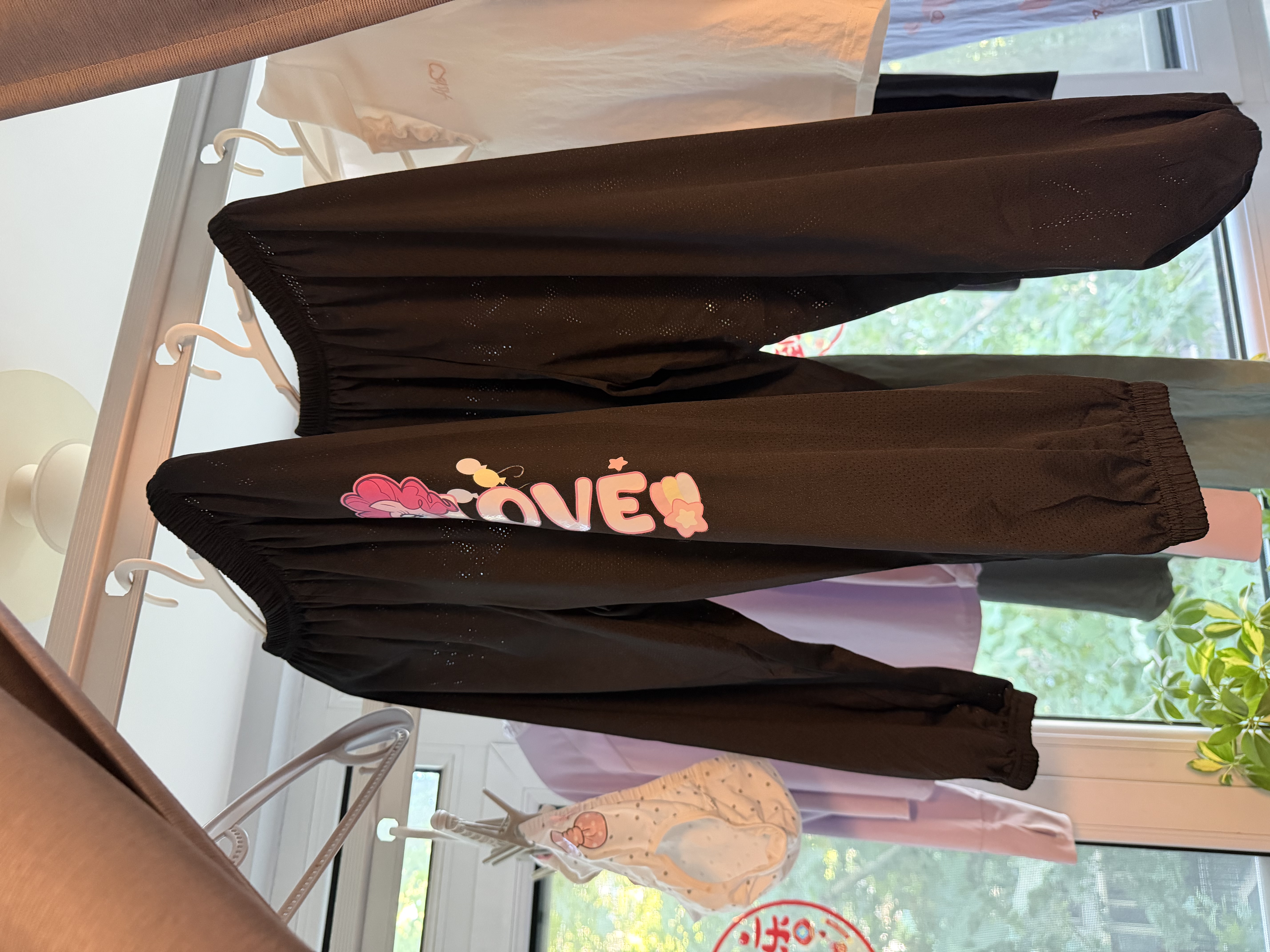 小马宝莉女童速干裤夏季儿童凉感运动裤网眼防蚊裤女孩裤子夏装 黑 130 实拍图