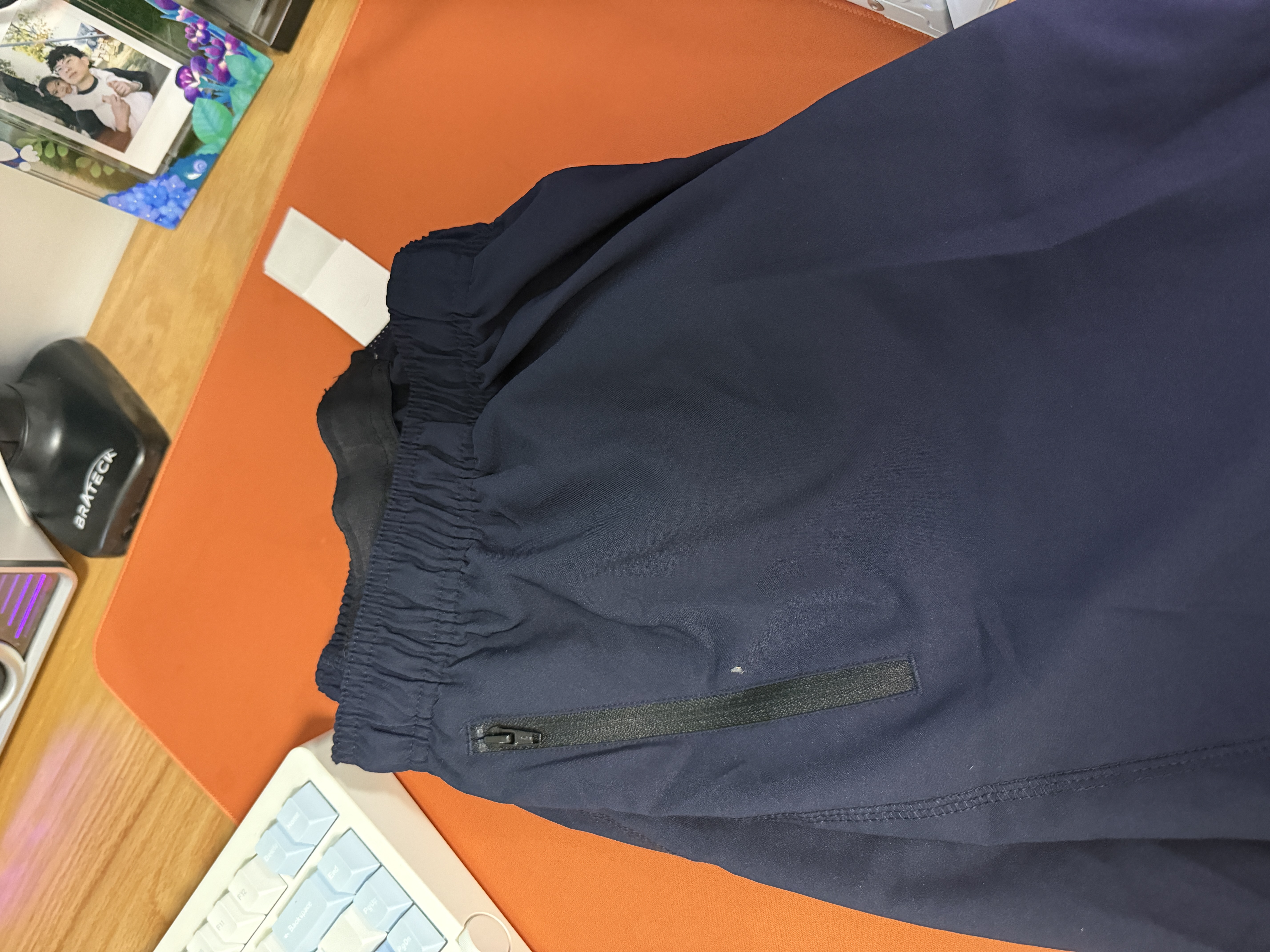 迪卡侬（DECATHLON）运动短裤男速干宽松篮球裤阔腿裤健身跑步休闲五分裤FICM 深海蓝色 M （欧码偏大,建议拍小一码） 实拍图