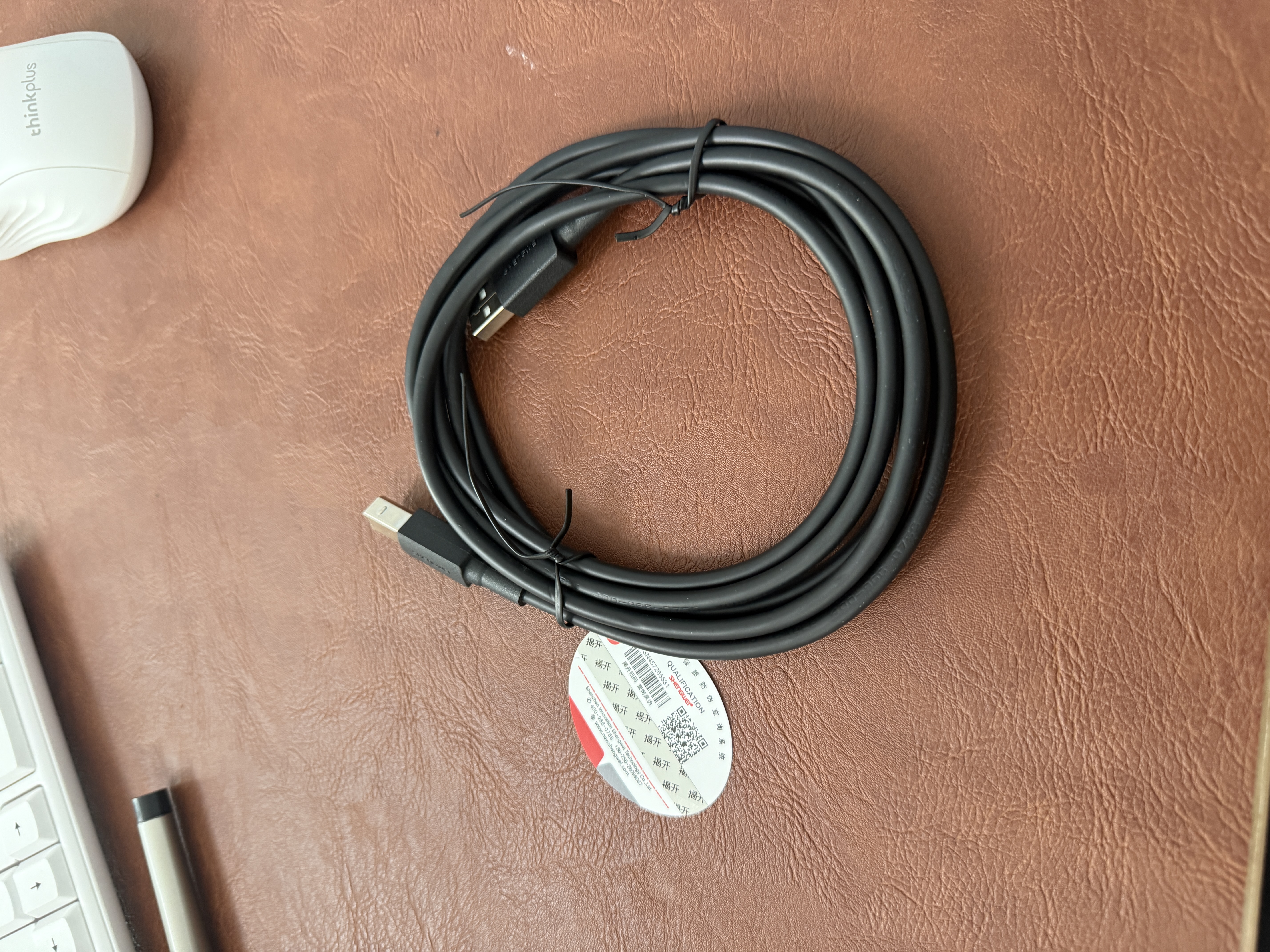 胜为（shengwei）打印机数据线USB2.0高速打印线电源接口连接线通用惠普HP佳能爱普生打印机连接线黑色 2米AUB1020G 实拍图