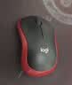 罗技（Logitech）M185鼠标 无线鼠标 办公鼠标 对称鼠标 黑色红边 带无线2.4G接收器 实拍图