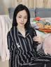 LULU CARTER蔡徐坤同款真丝睡衣男女情侣款秋冬季高端桑蚕丝家居服条纹礼盒装 黑色条纹男款-长袖长裤 【现货秒发】 3XL 【建议165-190斤】 实拍图