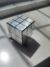 奇艺3阶镜面金字塔魔方三阶异形斜转枫叶SQ1风火轮学生儿童益智玩具 镜面拉丝银+教程底座 实拍图