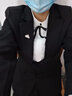 造梦伊人西装女职业女装套装西服工作服正装修身显瘦通勤OL商务面试套装 黑色西装+裤子+灰蓝色衬衫 L 实拍图