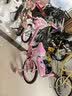 紫榕 儿童自行车女孩单车3-8岁公主款脚踏车男女宝宝小孩童车 公主粉【送货上门】可折叠自行车 18寸 适合110-130cm 实拍图