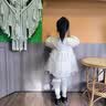 G.duck小黄鸭童装女童连衣裙春秋装2026新款儿童裙子洋气女孩宝宝公主裙 奶茶裙 90 建议1~2岁【 80-90cm】cm 实拍图