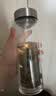 希诺双层抗菌玻璃杯办公水杯男士高档泡茶杯子教师节礼物XN-9607KT 实拍图