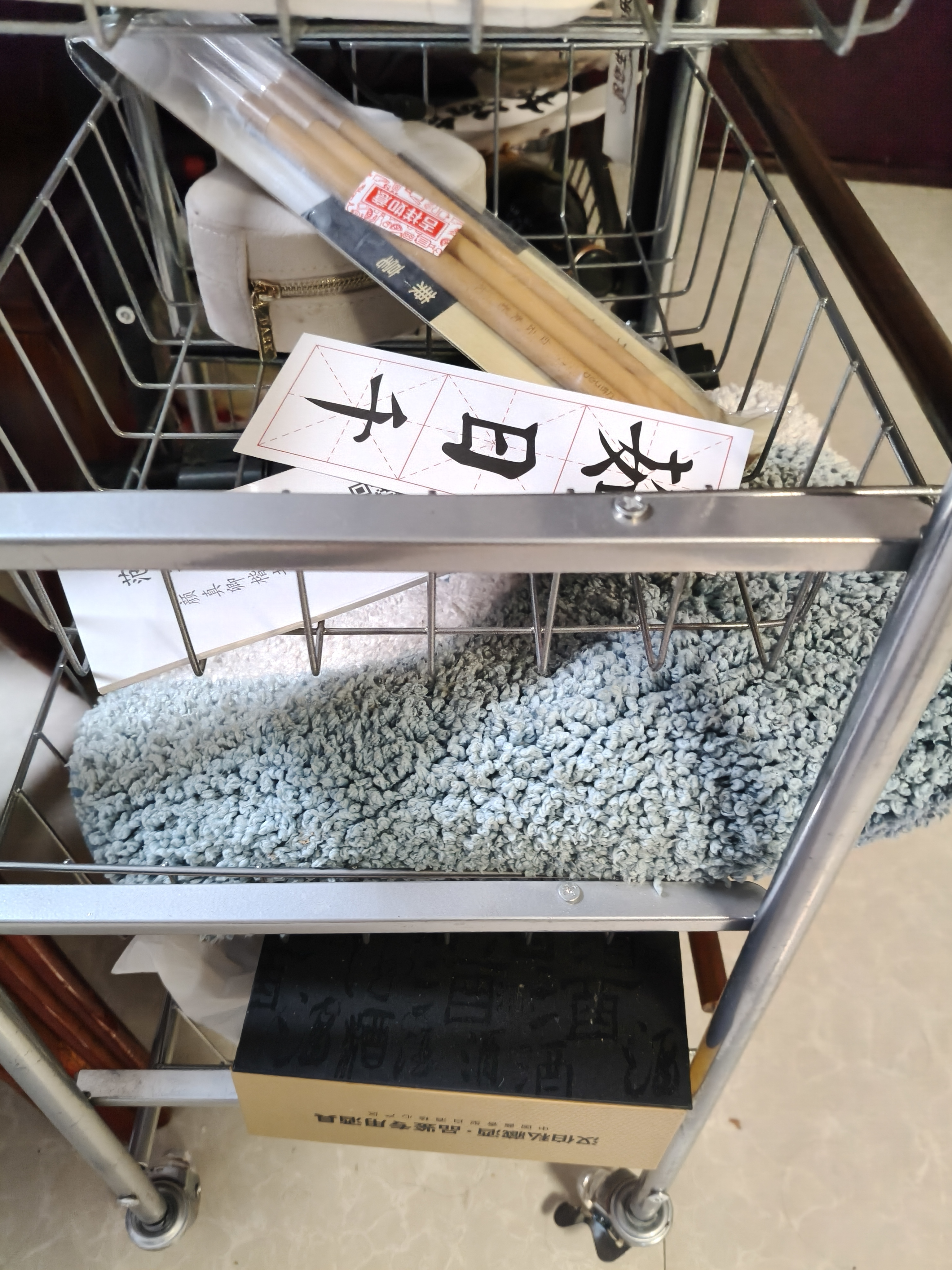 四万公里中古风零食置物架多功能夹缝小推车多层果蔬厨房菜篮可移动收纳架 实拍图