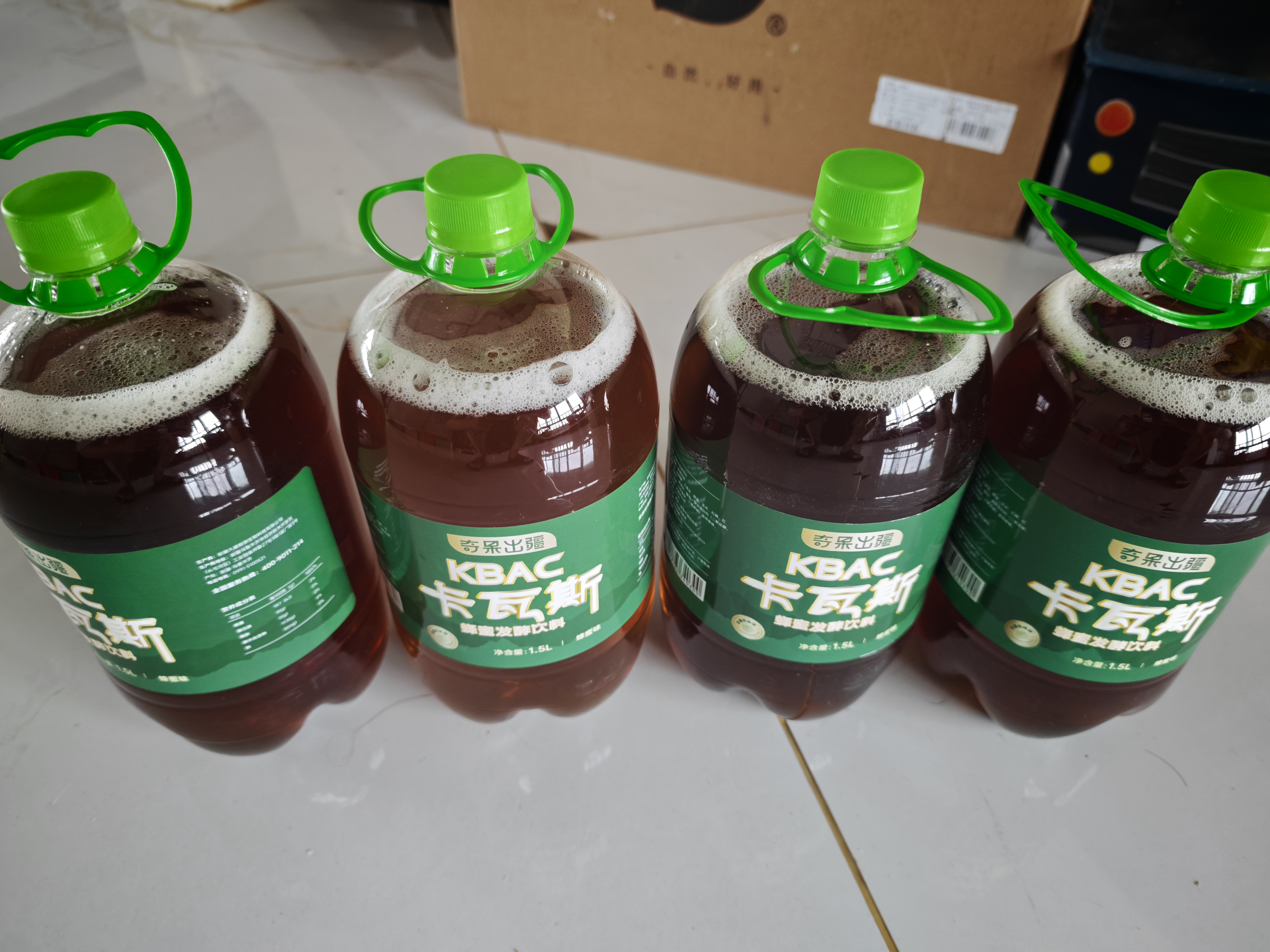 奇果出疆新疆卡瓦斯 蜂蜜饮料大罐装 1.5L*4罐 实拍图