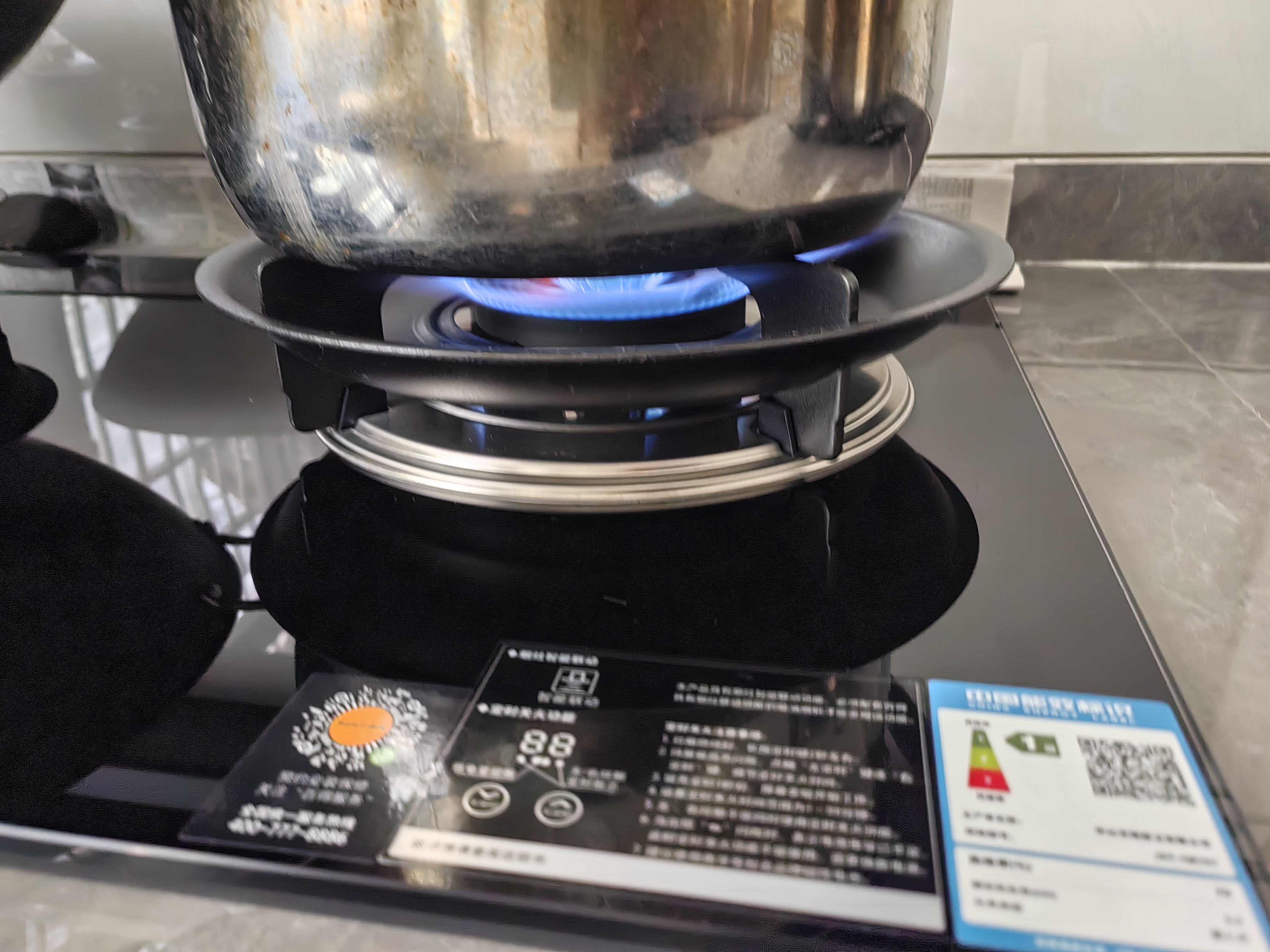 百得【升级纳米抗污科技】华帝出品燃气灶天然气家用5.2KW嵌入式双灶70%热效率智能定时烟灶联动QE701 实拍图