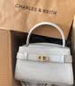 CHARLES&KEITH鳄鱼纹手提包斜挎婚包包女包生日礼物送女友CK2-50270880-1 实拍图