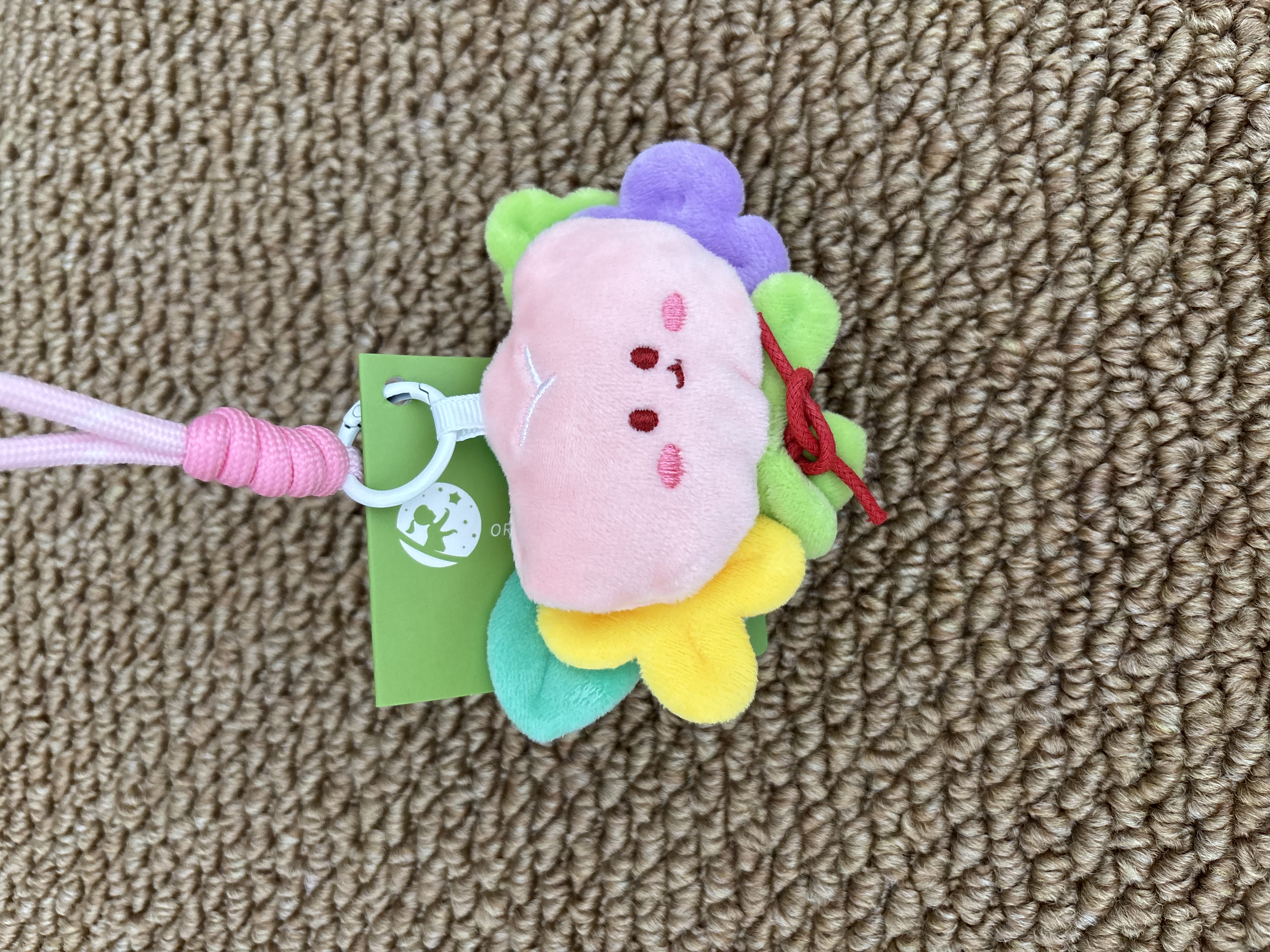 伊美娃娃毛绒花朵书包挂件玩偶背包挂饰钥匙扣包包挂件教国庆节礼物送女生 实拍图
