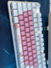 达尔优（dareu）EK807可爱狗狗主题 2.4G无线机械键盘 红轴 白粉拼色 87键 干电池键盘 金属面板无背光 实拍图
