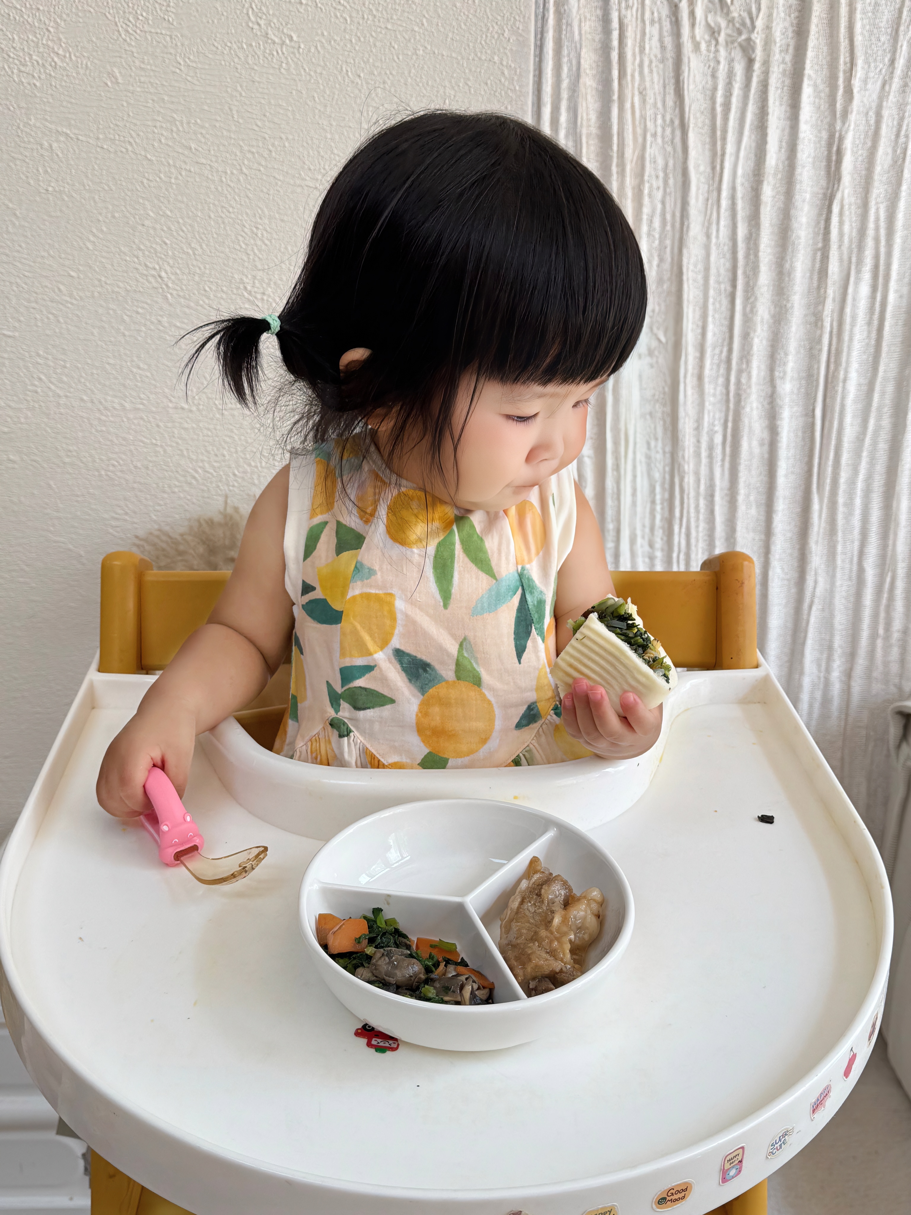 葆氏宝宝辅食一锅蒸餐盘圆形三分格儿童陶瓷蒸蛋碗电饭锅内蒸菜格 实拍图