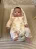 童泰（TONGTAI）婴儿连体衣夏季莫代尔棉新生儿衣服初生宝宝蝴蝶哈衣爬服黄色66cm 实拍图