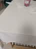 无印良品餐桌布防水防棉麻桌布纯色布茶几布书桌盖布90*140奶油白 实拍图