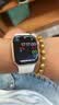 Apple/苹果 Watch S11 智能手表GPS款42毫米玫瑰金色铝金属表壳淡桃粉色运动型表带M/L MEUP4CH/B 实拍图