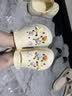 名创优品（MINISO）洞洞鞋男女夏季外穿凉鞋防滑厚底踩屎感包头凉拖鞋卡其色+海星 实拍图