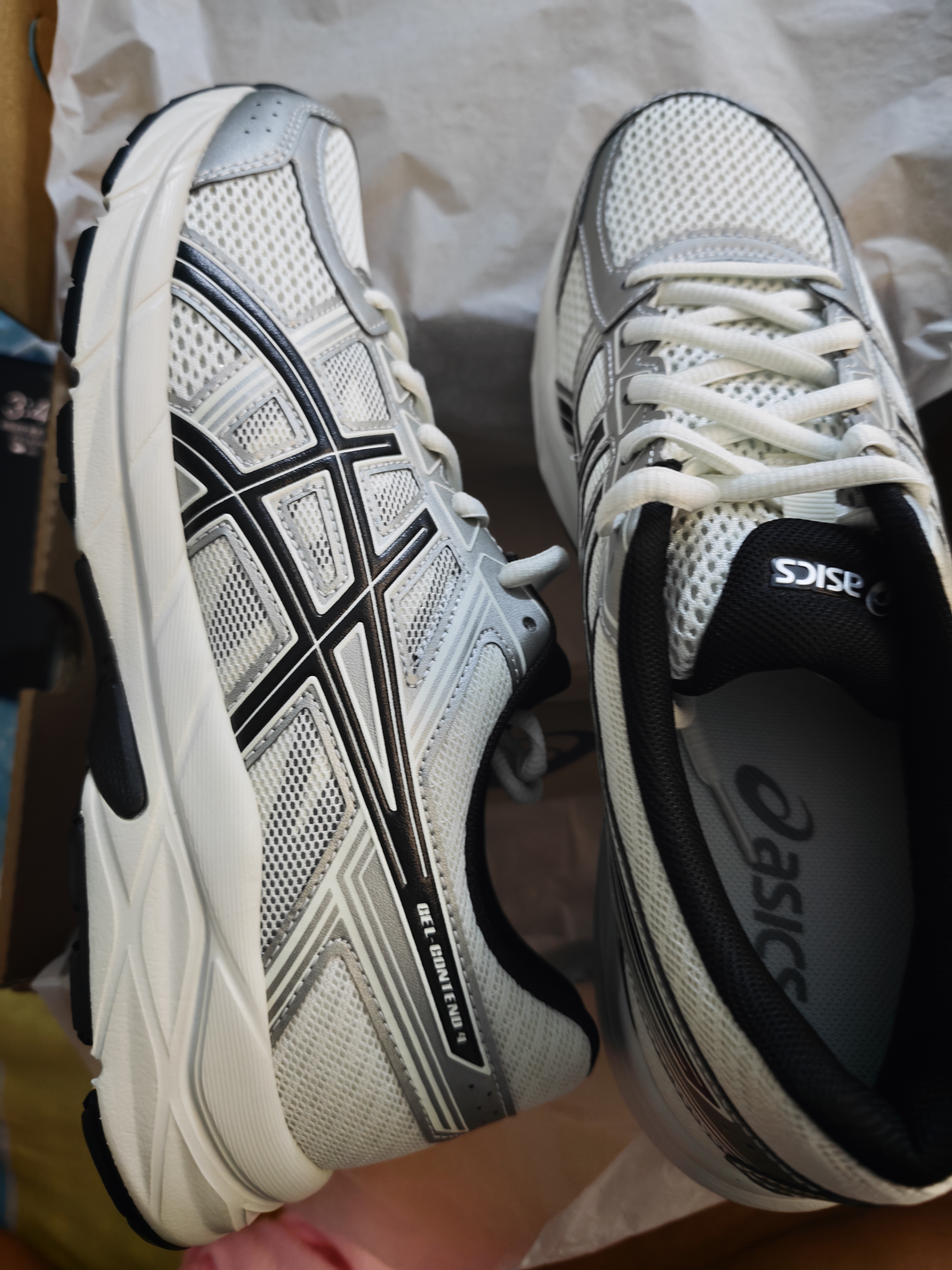 亚瑟士ASICS网面跑鞋百搭男鞋缓震运动鞋透气跑步鞋 GEL-CONTEND 4 白色/银色 42.5 晒单实拍图