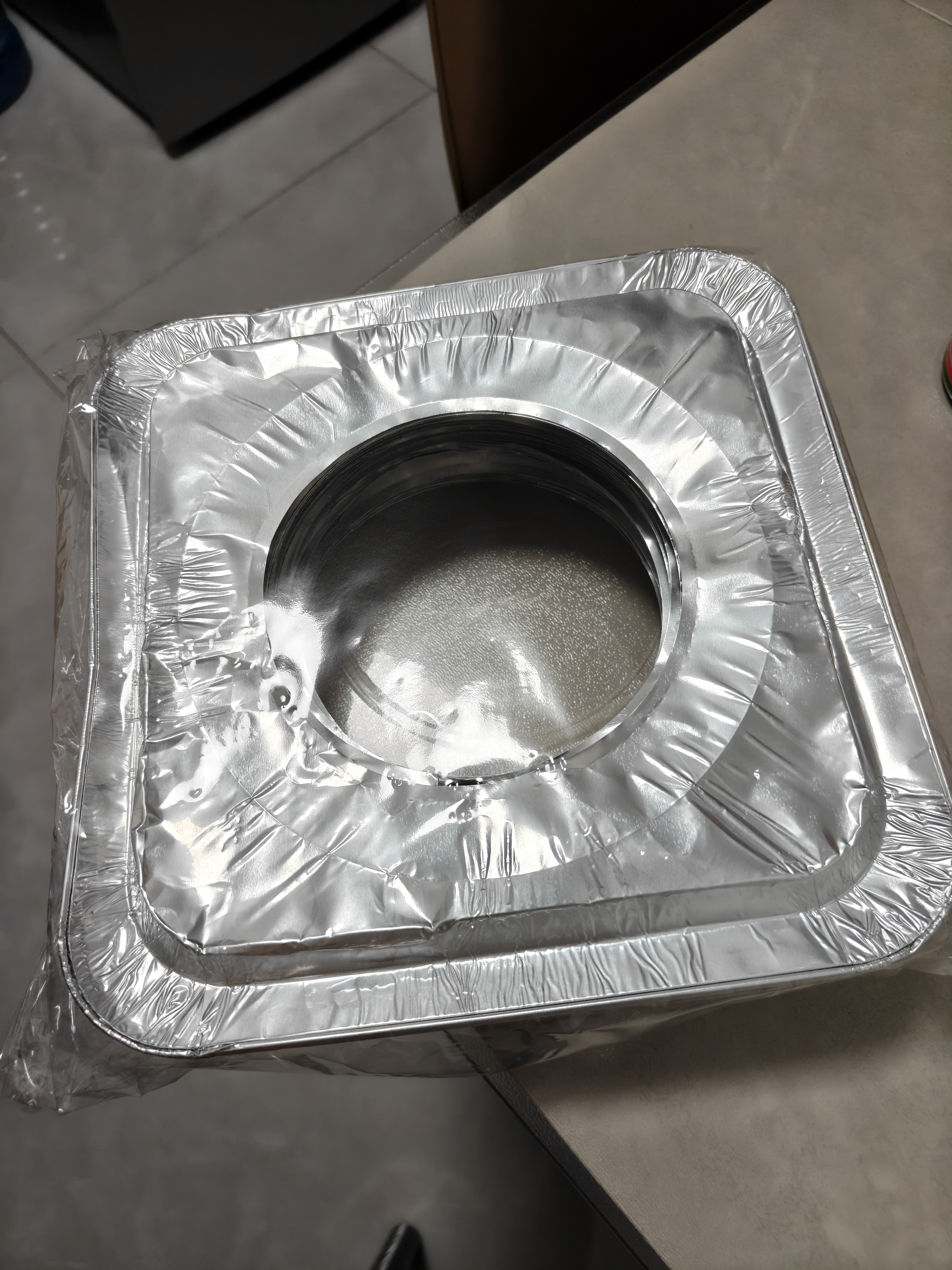 爽威燃气灶灶台铝箔纸方形炉罩防油垫灶台保护圈厨房方形铝箔纸 30片装 YYan-方形30 实拍图