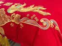 百丽丝水星家纺出品结婚四件套婚庆纯棉刺绣婚房套件大红色被套龙凤刺绣 实拍图