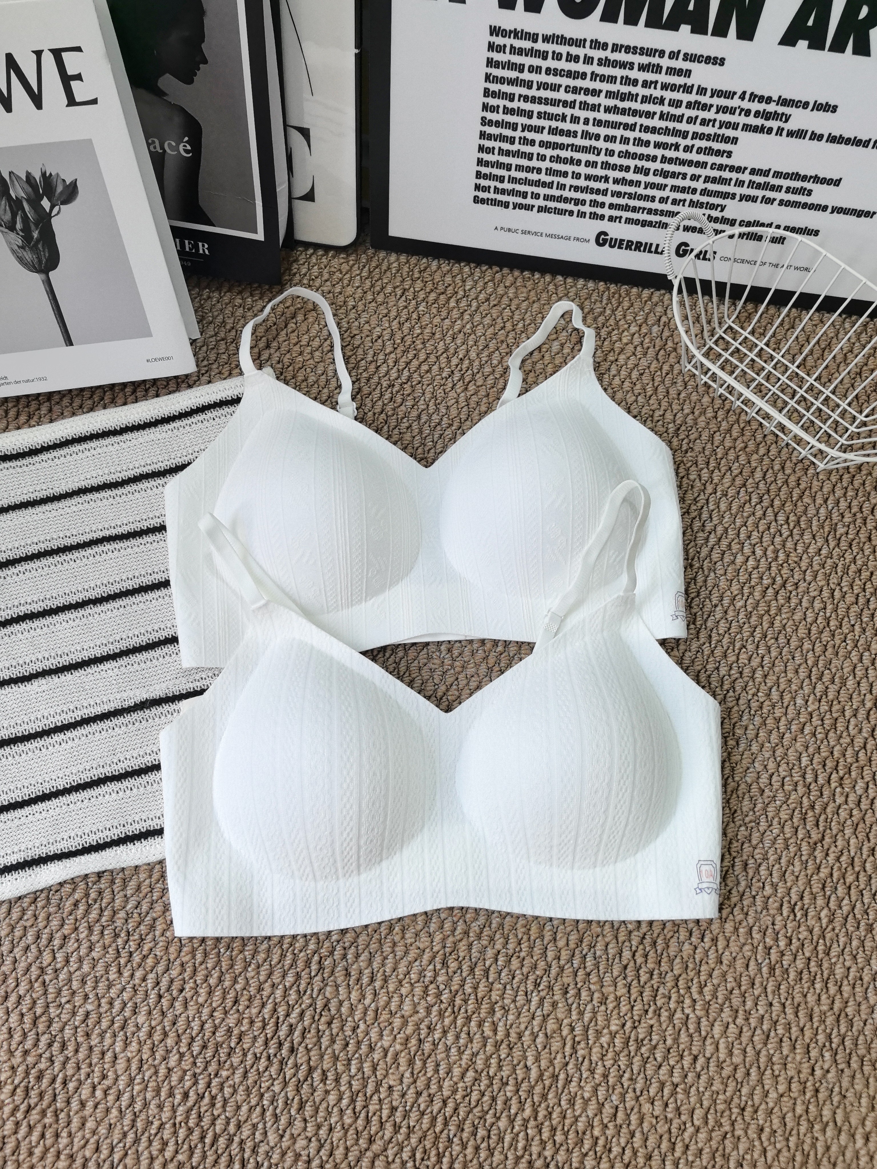 FitonTon2件装纯棉内衣女无痕舒适聚拢防垂收副乳文胸薄款文胸罩2026新款 实拍图